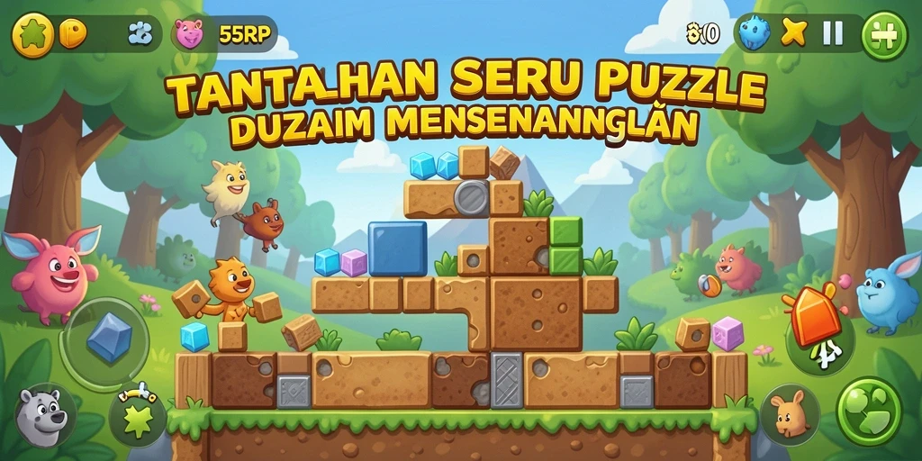 Tampilan gameplay seru dari 55RP yang menantang.