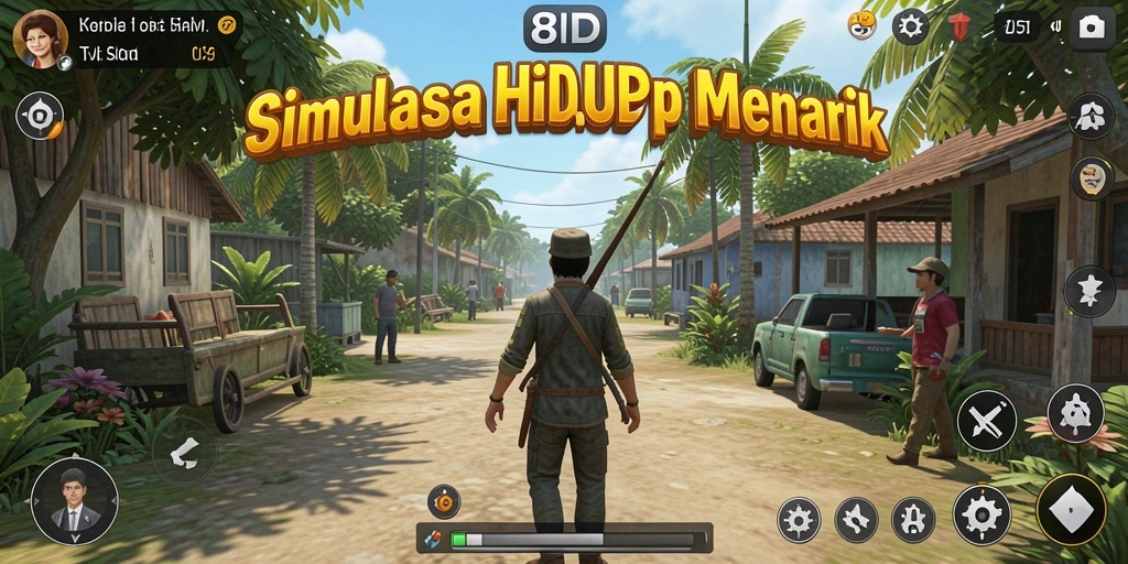 Tampilan gameplay 8ID yang menarik dalam simulasi kehidupan.