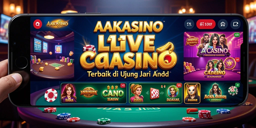 Screenshot AAKASINO menampilkan dealer langsung di meja permainan.