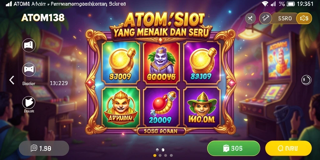 Tampilan menarik dari gameplay Slot yang mendebarkan di ATOM138.