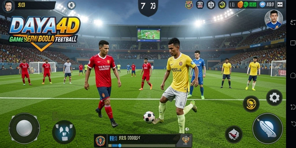 Tampilan menarik dari gameplay sepak bola DAYA4D yang seru.