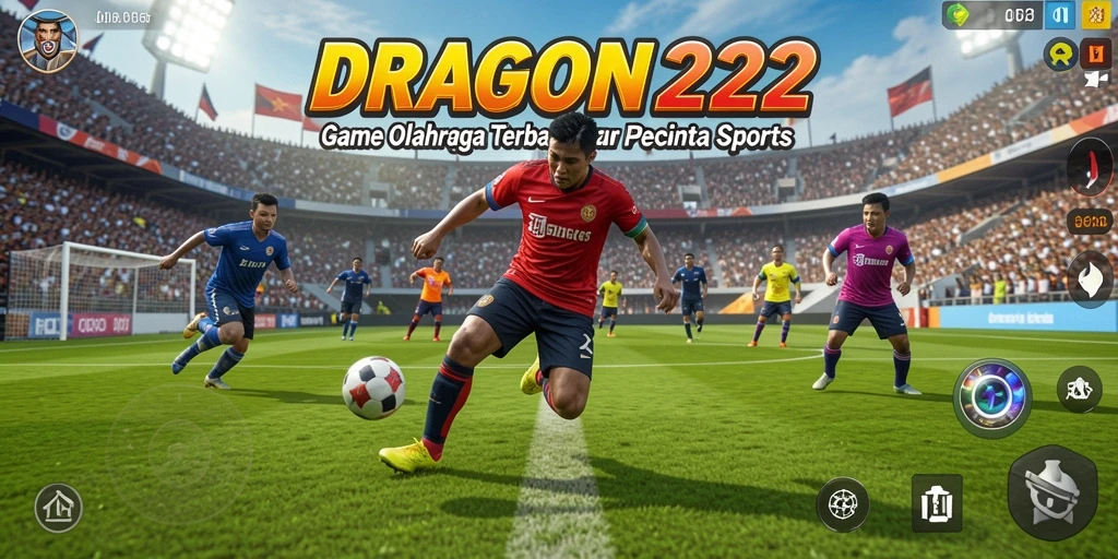 Tampilan gameplay DRAGON222 yang memukau dalam arena olahraga.