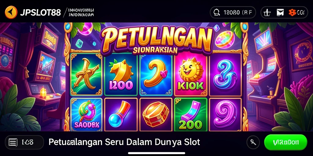 Screenshot utama JPSLOT88 menampilkan aksi seru saat menjelajahi dunia slot.