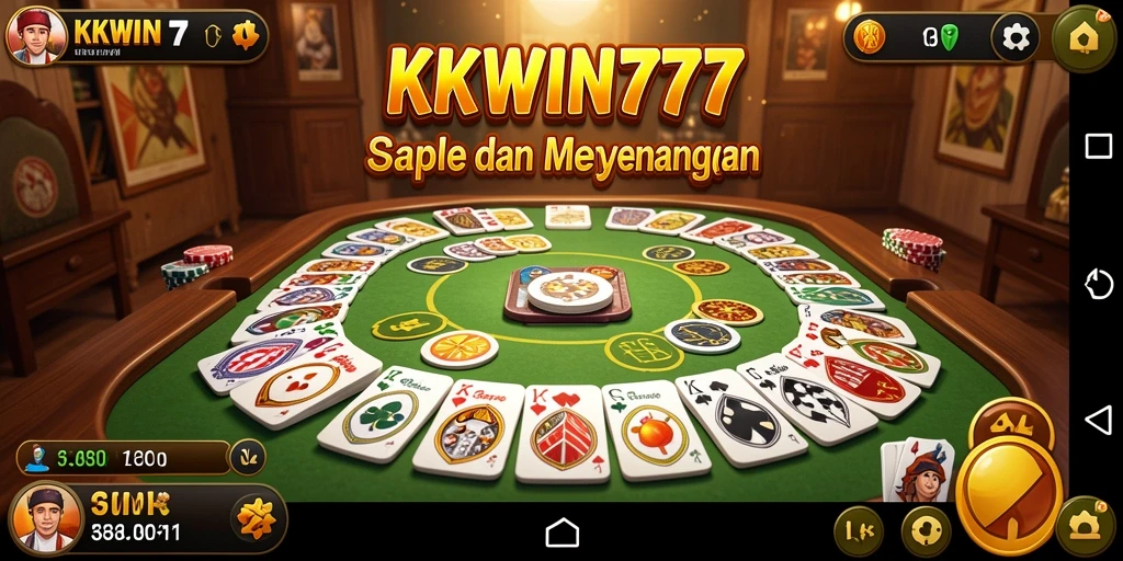 Gameplay seru dalam aplikasi Gaple KKWIN777.