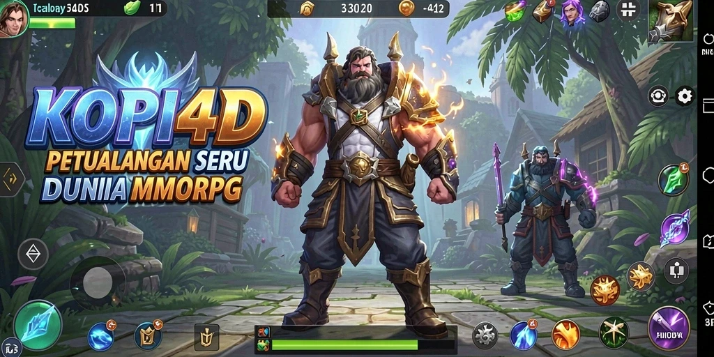 Screenshot gameplay KOPI4D yang menunjukkan aksi seru dalam dunia MMORPG.