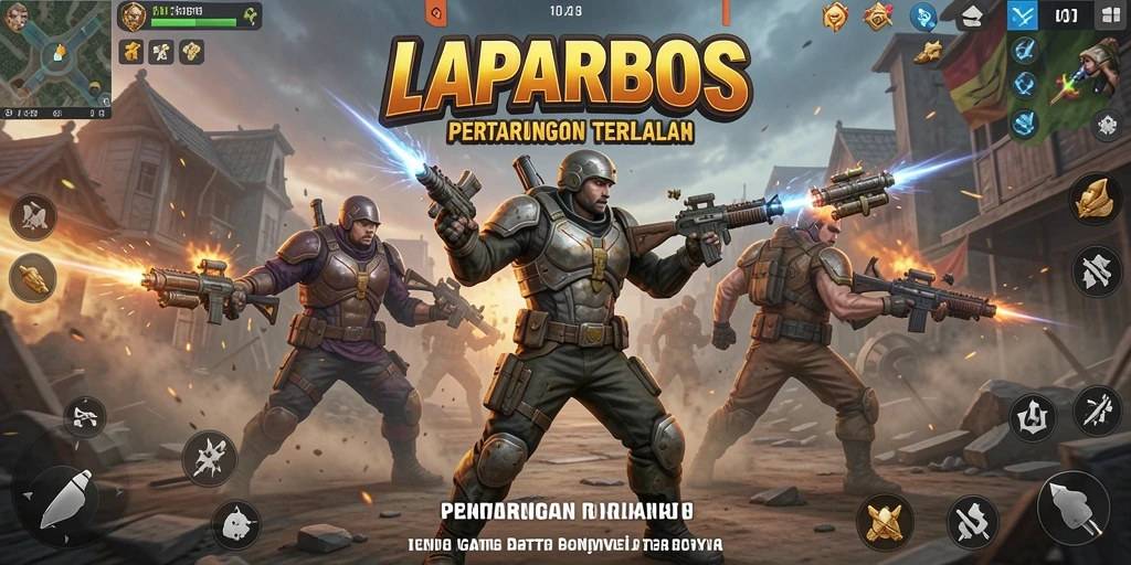 Screenshot menampilkan aksi Battle Royale yang mendebarkan.