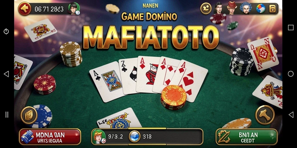 Tampilan gameplay seru di MAFIATOTO dengan Domino yang menarik.