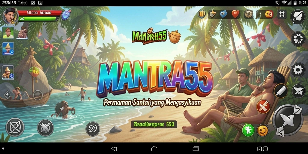 Tampilan gameplay seru dalam MANTRA55 yang membuat Anda betah.