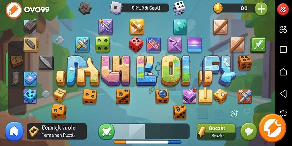 Tampilan gameplay OVO99 dengan berbagai puzzle menarik.