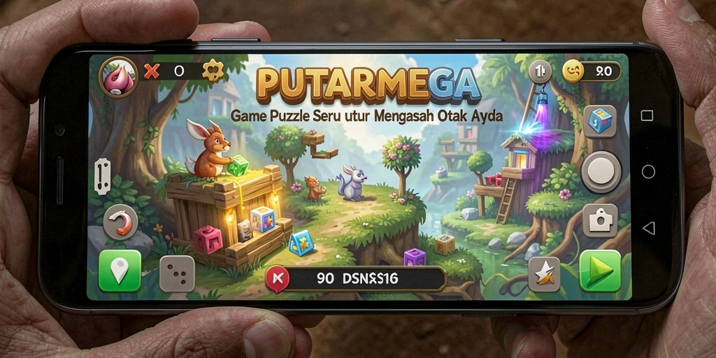 Tampilan gameplay PUTARMEGA yang menantang dan seru.