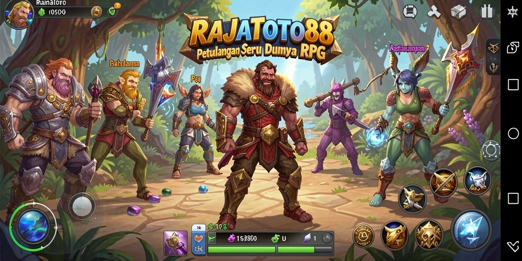 Tangkapan layar RAJATOTO88 menampilkan aksi pertarungan epik dalam RPG.