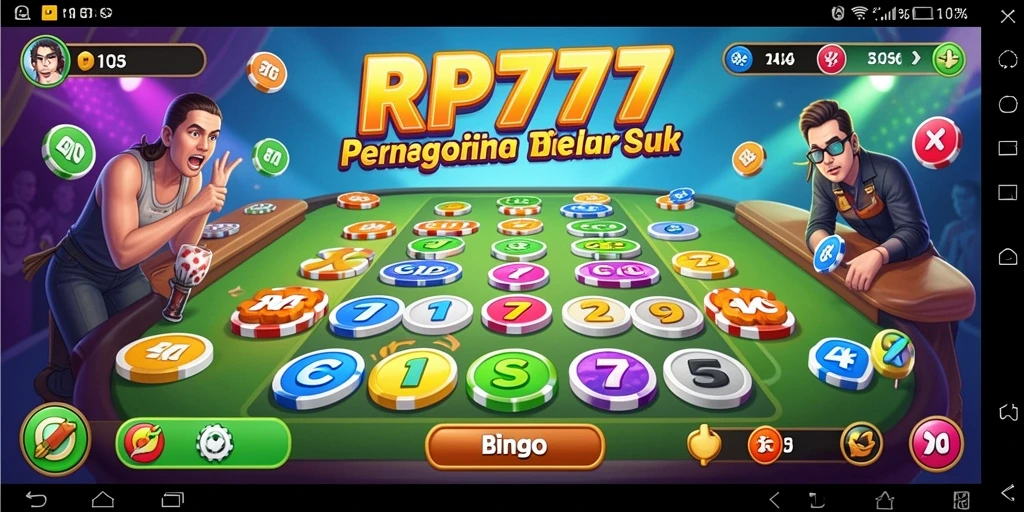 Tampilan gameplay seru dari RP777 saat bermain Bingo.