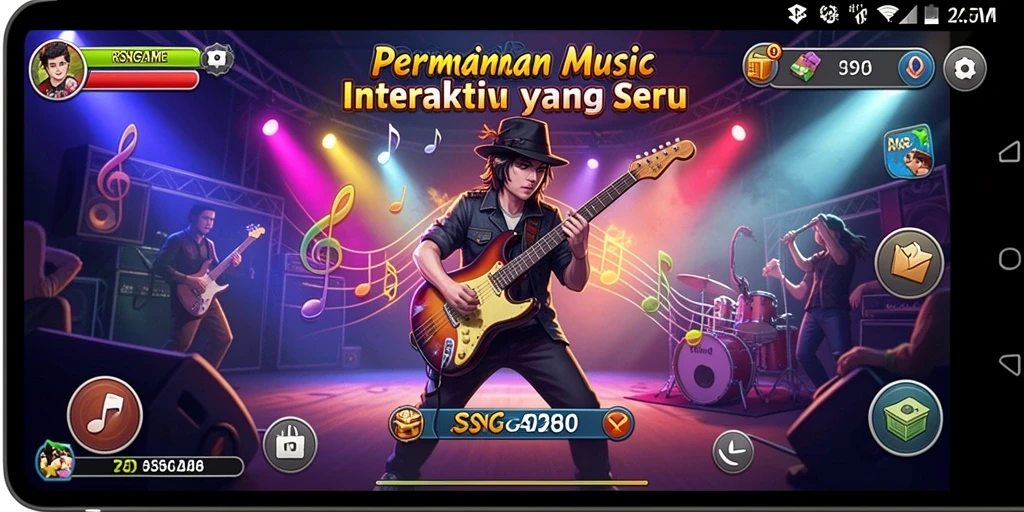 Tampilan menarik dari gameplay RSNGAME yang penuh dengan musik.