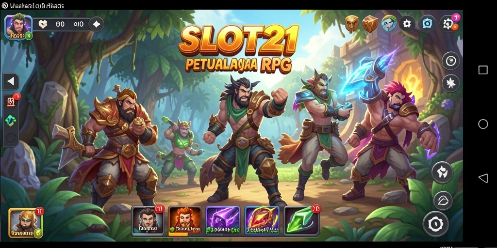 Screenshot gameplay SLOT21 menampilkan aksi petualangan RPG yang mendebarkan.
