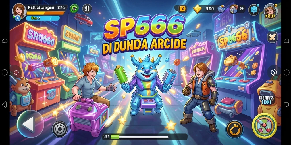 Tangkapan layar gameplay SP666 yang penuh aksi arcade.