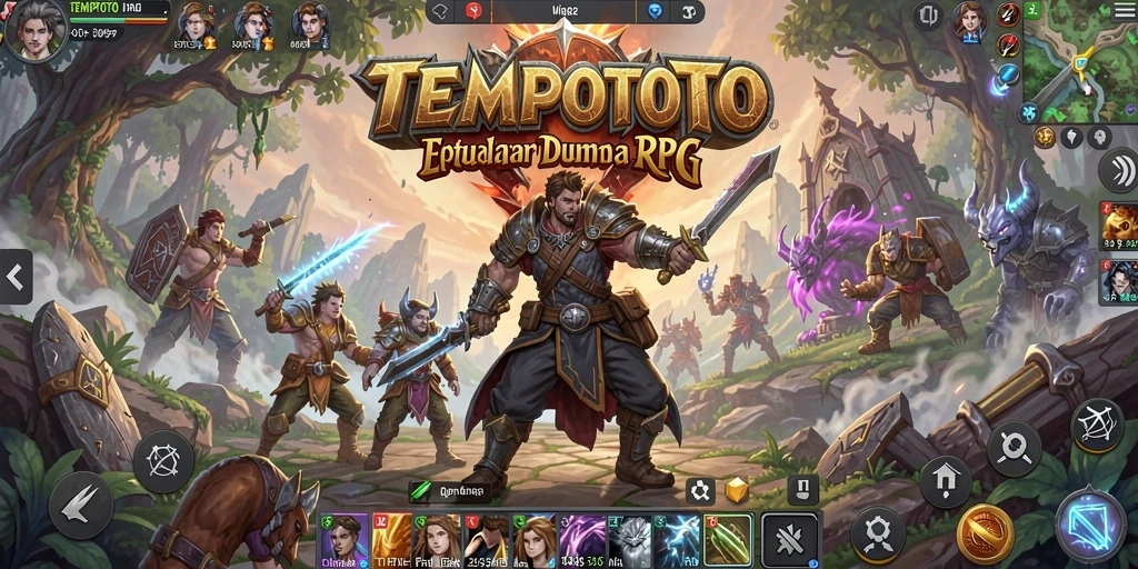 Tampilan menawan gameplay RPG TEMPOTOTO yang imersif dan seru.