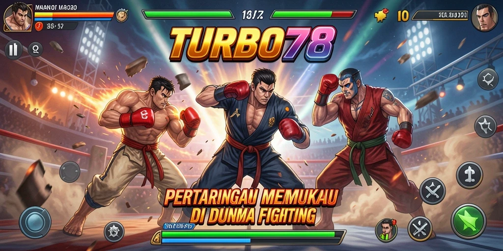 Screenshot TURBO78 menampilkan aksi pertarungan yang intens dan mendebarkan.
