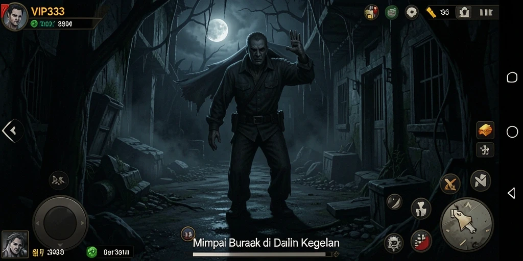 Screenshot gameplay Horror dari VIP333 yang menunjukkan suasana menegangkan.