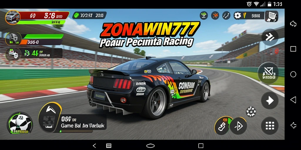 Tampilan gameplay balap ZONAWIN777 yang mendebarkan dan penuh aksi.